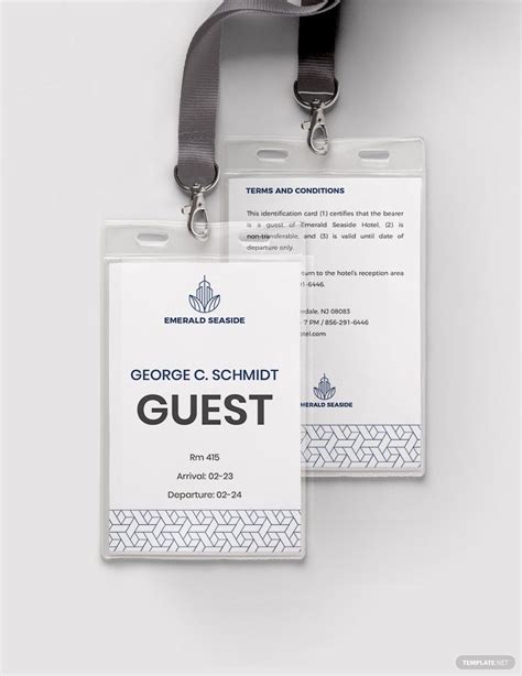 visitors gate pass format|8+ Visitor ID Card Templates .